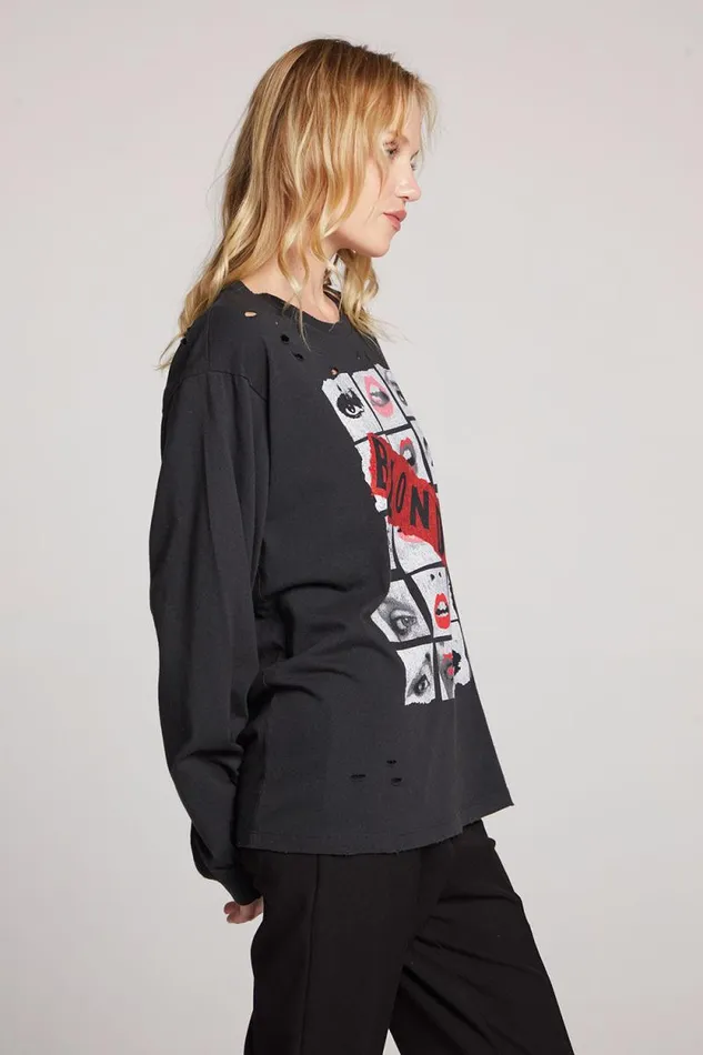 Womens Chaser Brand Music Blondie Tracks Across America Long Sleeve