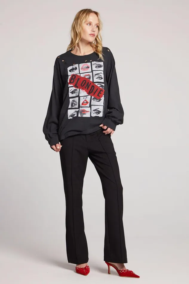 Womens Chaser Brand Music Blondie Tracks Across America Long Sleeve