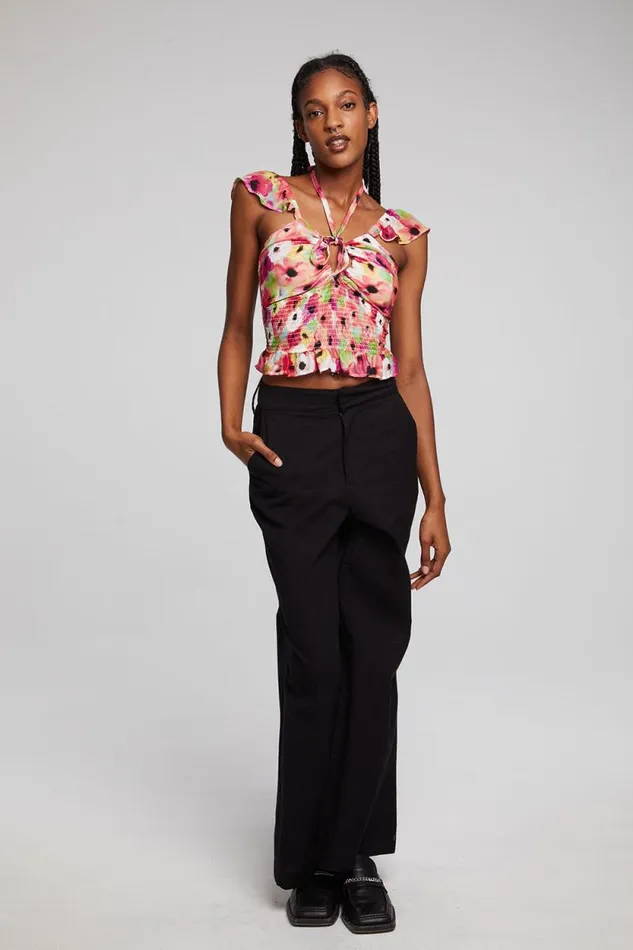 Womens Chaser Brand Tops Alessia Poppy Floral Blouse