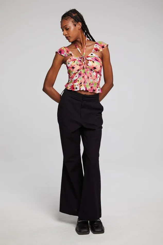 Womens Chaser Brand Tops Alessia Poppy Floral Blouse