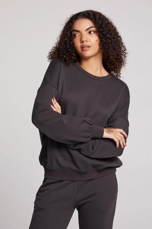 Womens Chaser Brand Tops Alonzo Licorice Pullover
