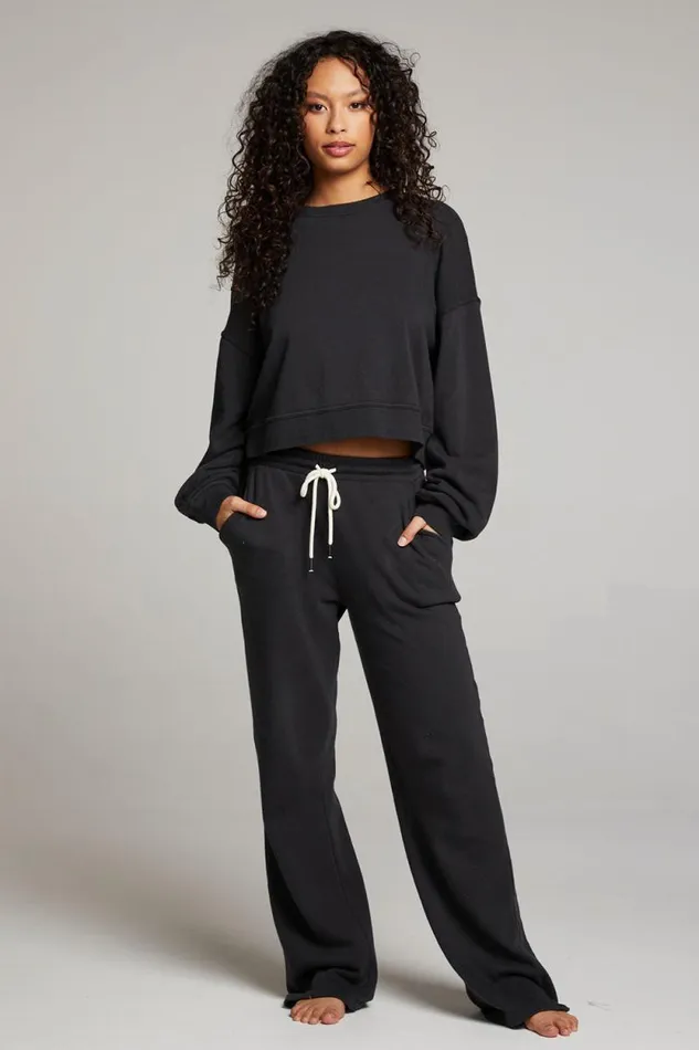 Womens Chaser Brand Tops Belly Licorice Pullover