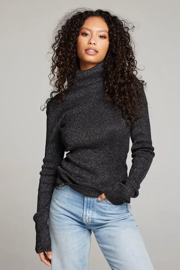 Womens Chaser Brand Tops Bloom Licorice Sweater