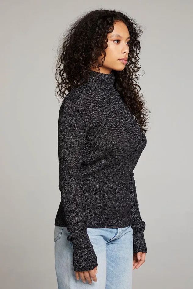 Womens Chaser Brand Tops Bloom Licorice Sweater