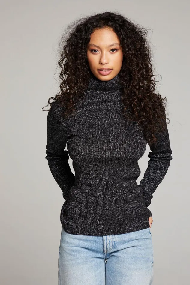 Womens Chaser Brand Tops Bloom Licorice Sweater