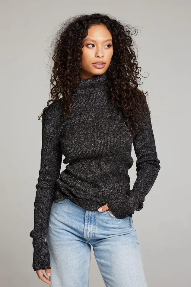 Womens Chaser Brand Tops Bloom Licorice Sweater