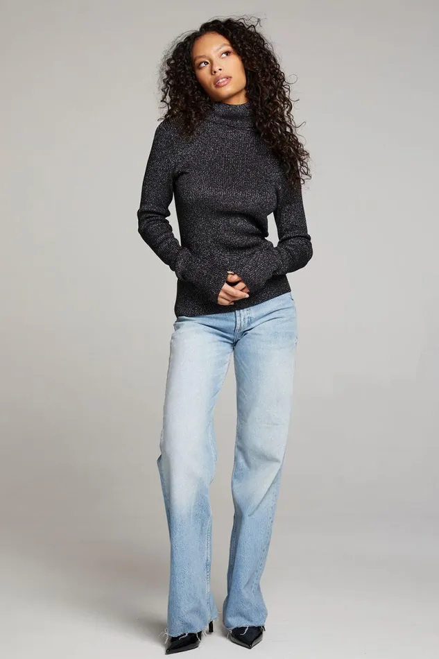 Womens Chaser Brand Tops Bloom Licorice Sweater