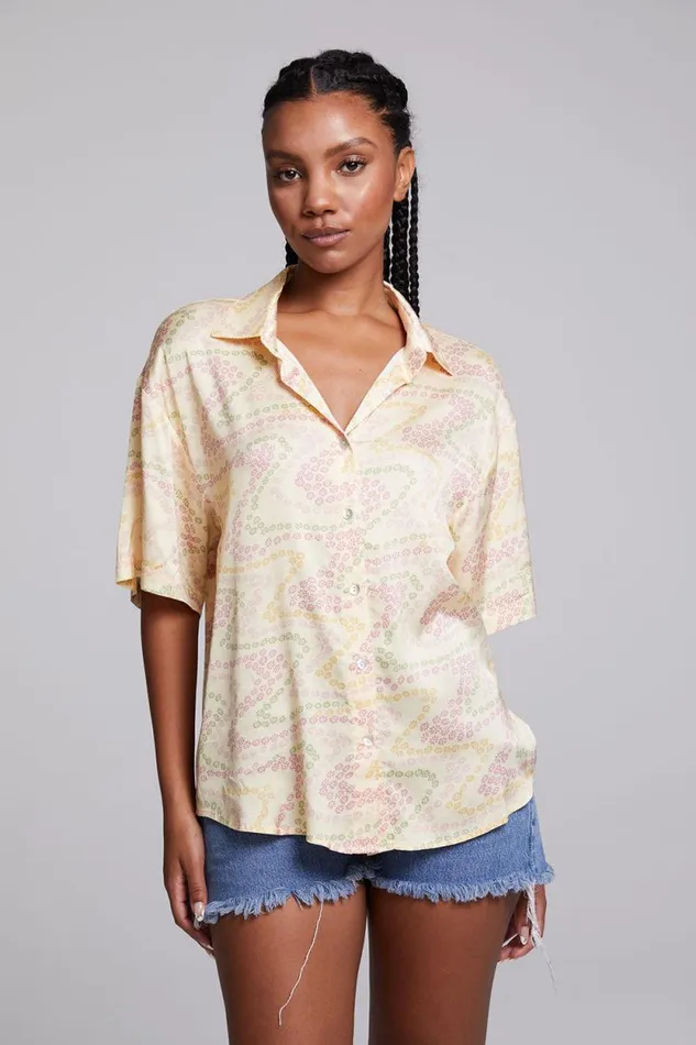 Womens Chaser Brand Tops Bocelli Vanilla Button Down