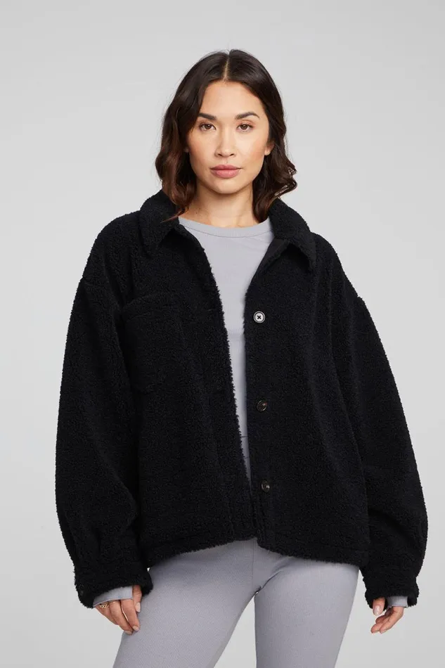 Womens Chaser Brand Tops Bolt Shadow Black Jacket