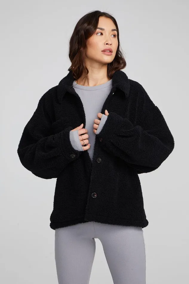 Womens Chaser Brand Tops Bolt Shadow Black Jacket