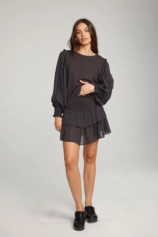 Womens Chaser Brand Tops Clyde Licorice Blouse