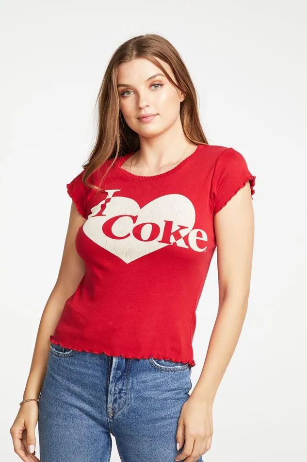 Womens Chaser Brand Tops Coca Cola 8211 I Heart Coke