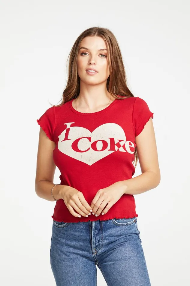 Womens Chaser Brand Tops Coca Cola 8211 I Heart Coke