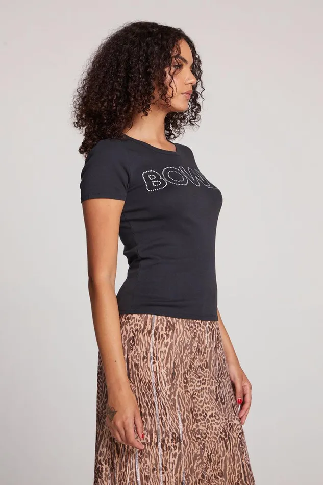 Womens Chaser Brand Tops David Bowie Bowie Glitter Soft Baby Rib Issaa Tee