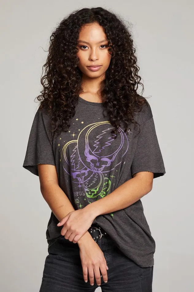 Womens Chaser Brand Tops Grateful Dead Stealies In Space Tee