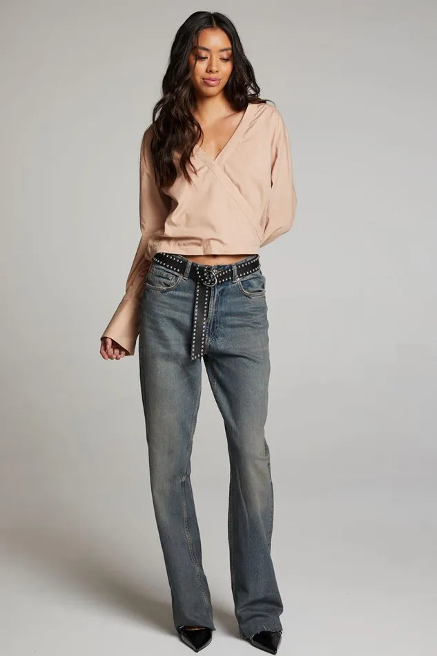 Womens Chaser Brand Tops Haleyy Warm Taupe Blouse