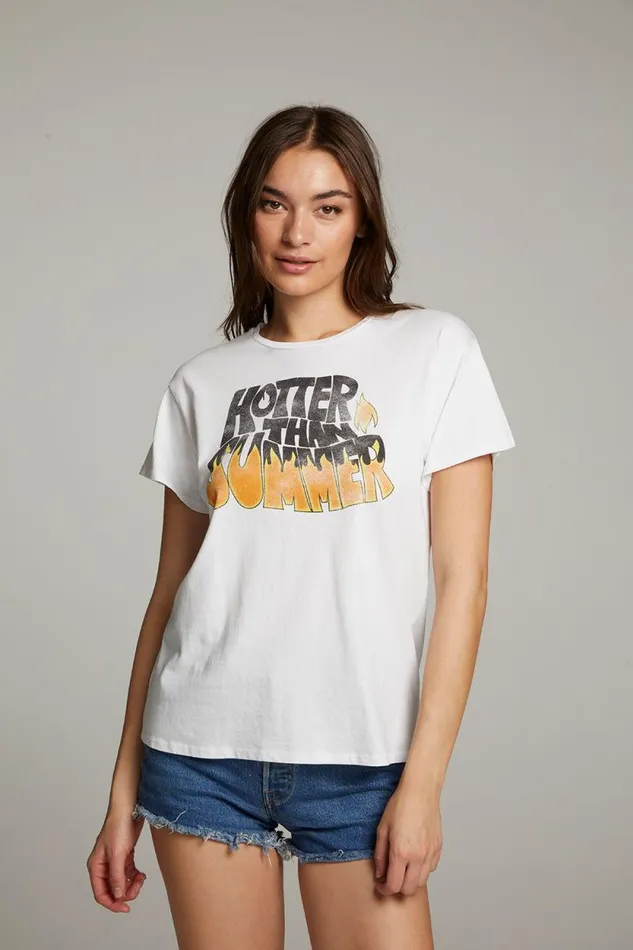 Womens Chaser Brand Tops Hotter Than Summer Tee