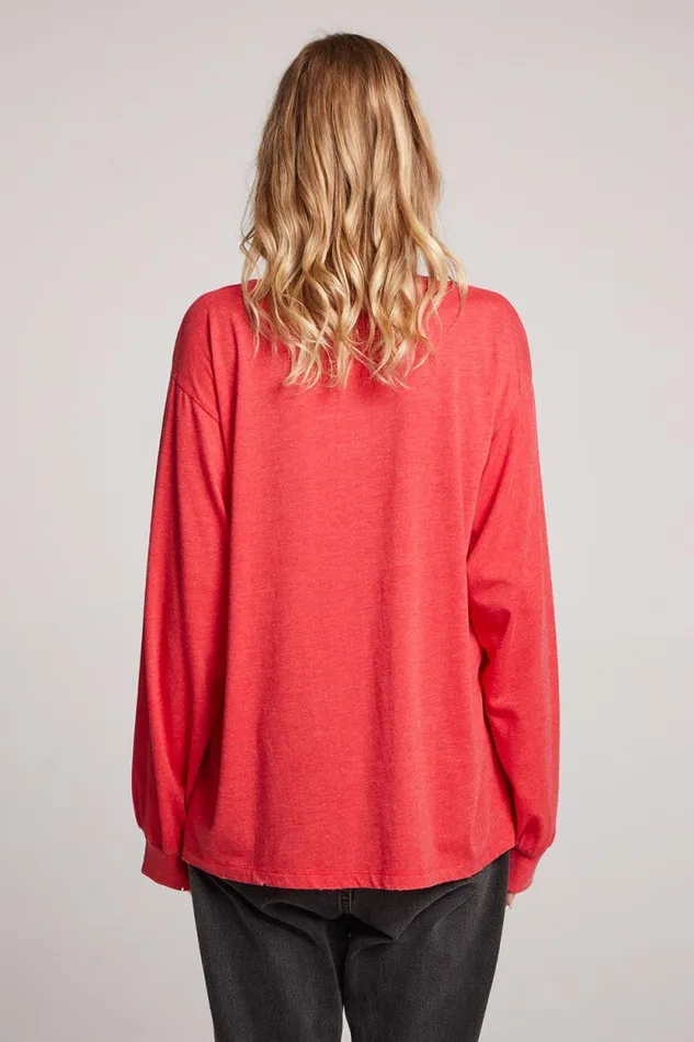 Womens Chaser Brand Tops Je Taime Long Sleeve