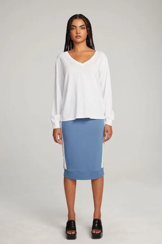 Womens Chaser Brand Tops Kara White Long Sleeve