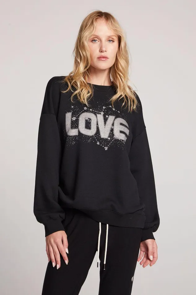 Womens Chaser Brand Tops Love Galaxy Long Sleeve