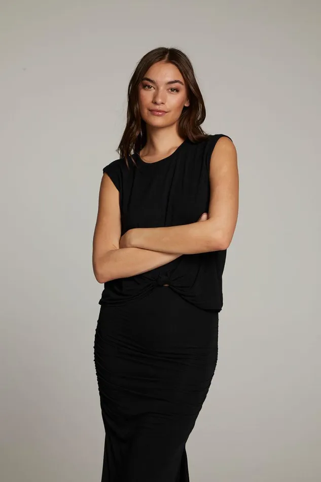 Womens Chaser Brand Tops Ocean True Black Tank