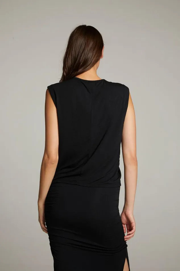 Womens Chaser Brand Tops Ocean True Black Tank