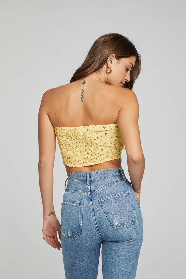 Womens Chaser Brand Tops Pier Crop Top 8211 Anise Flower