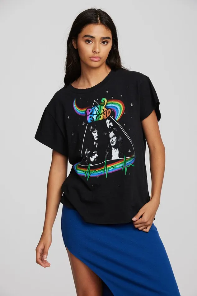 Womens Chaser Brand Tops Pink Floyd 8211 Rainbow Dark Side Of The Moon