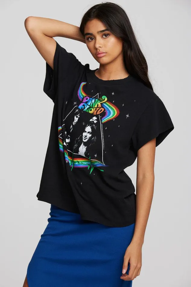 Womens Chaser Brand Tops Pink Floyd 8211 Rainbow Dark Side Of The Moon