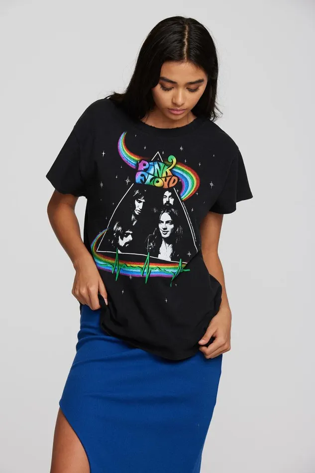 Womens Chaser Brand Tops Pink Floyd 8211 Rainbow Dark Side Of The Moon