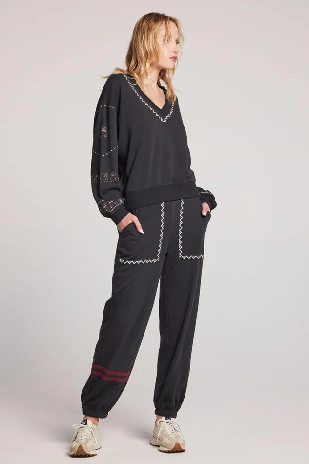 Womens Chaser Brand Tops Poppy Licorice Pullover
