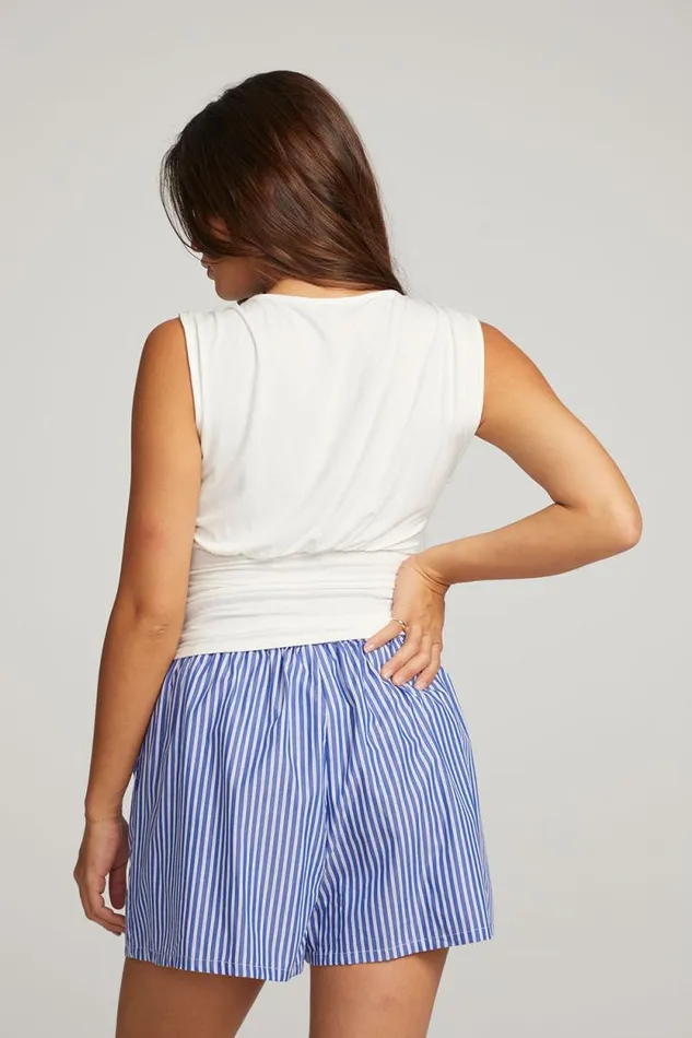 Womens Chaser Brand Tops Rodeo White Tank Top