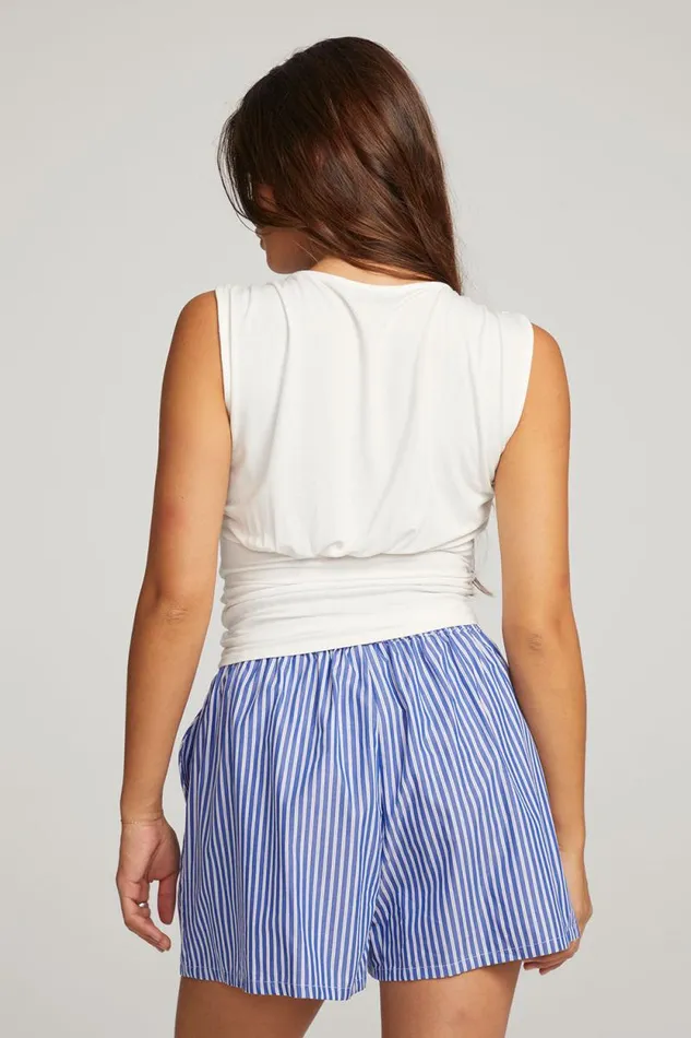 Womens Chaser Brand Tops Rodeo White Tank Top