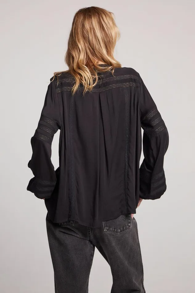 Womens Chaser Brand Tops Rozina Licorice Blouse