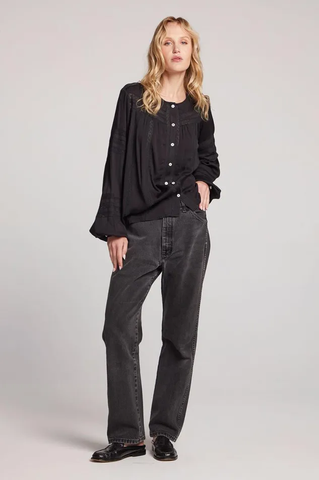 Womens Chaser Brand Tops Rozina Licorice Blouse