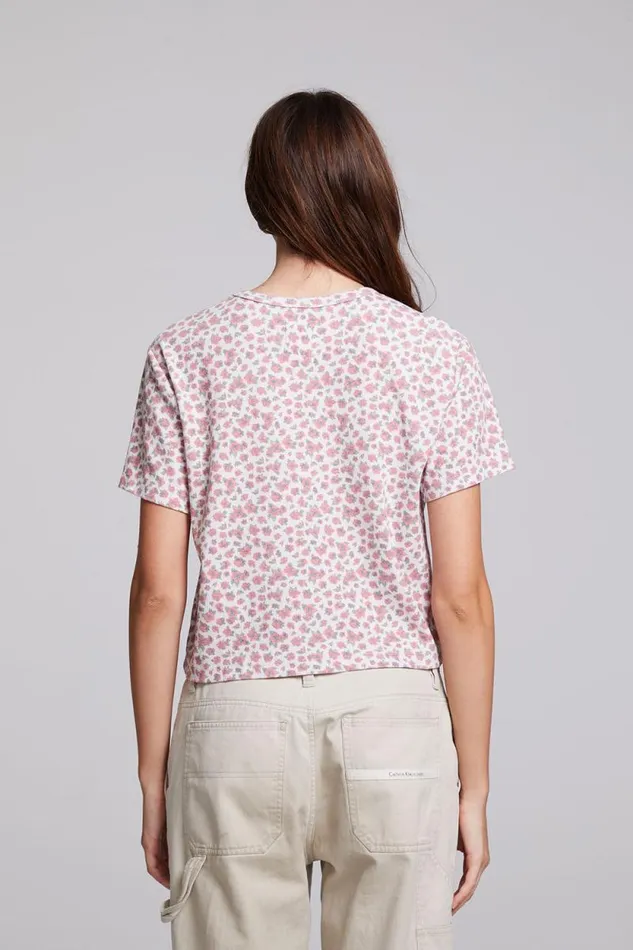 Womens Chaser Brand Tops Servino Ditsy Rose Tee