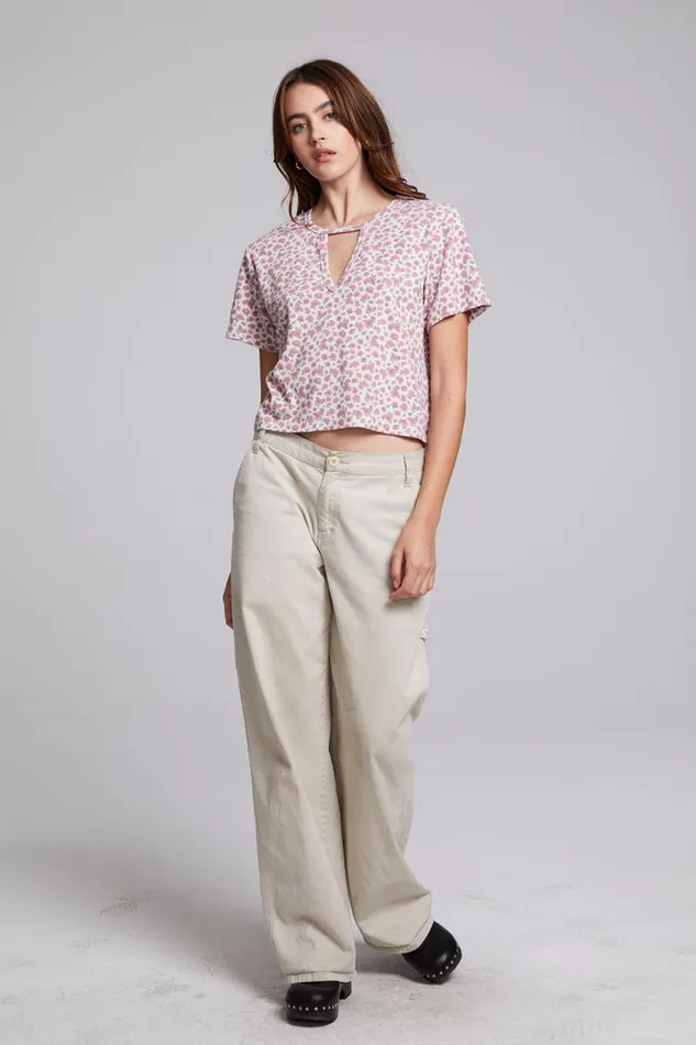 Womens Chaser Brand Tops Servino Ditsy Rose Tee