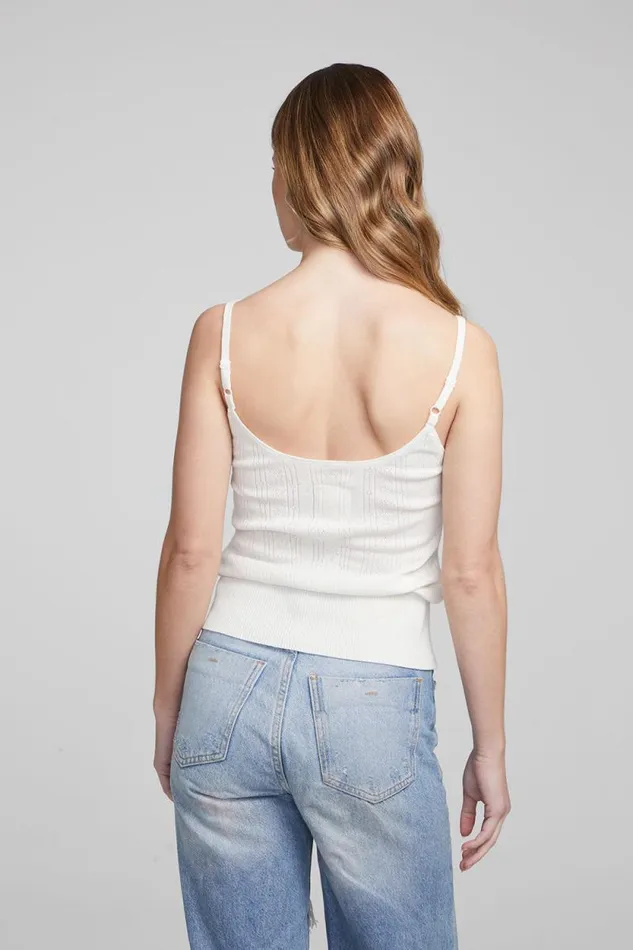 Womens Chaser Brand Tops Spell White Star Tank Top