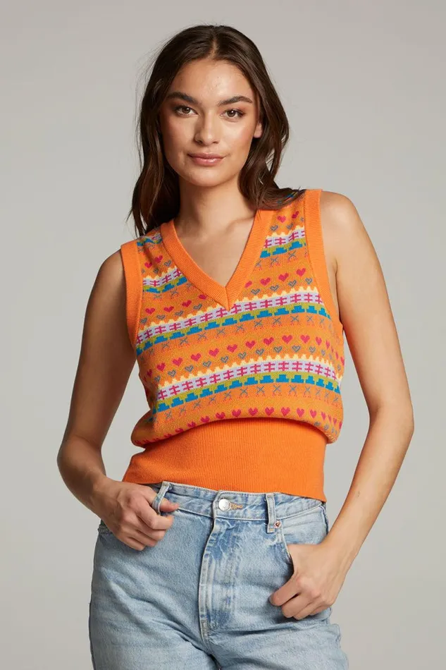 Womens Chaser Brand Tops The Beatles Retro Tank Sweater
