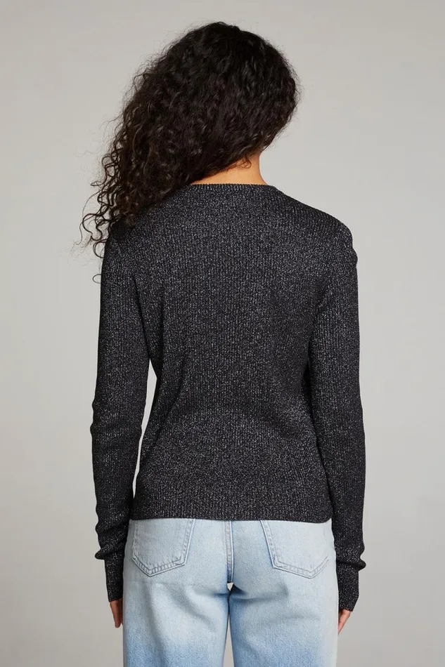 Womens Chaser Brand Tops Tommy Licorice Button Up Sweater