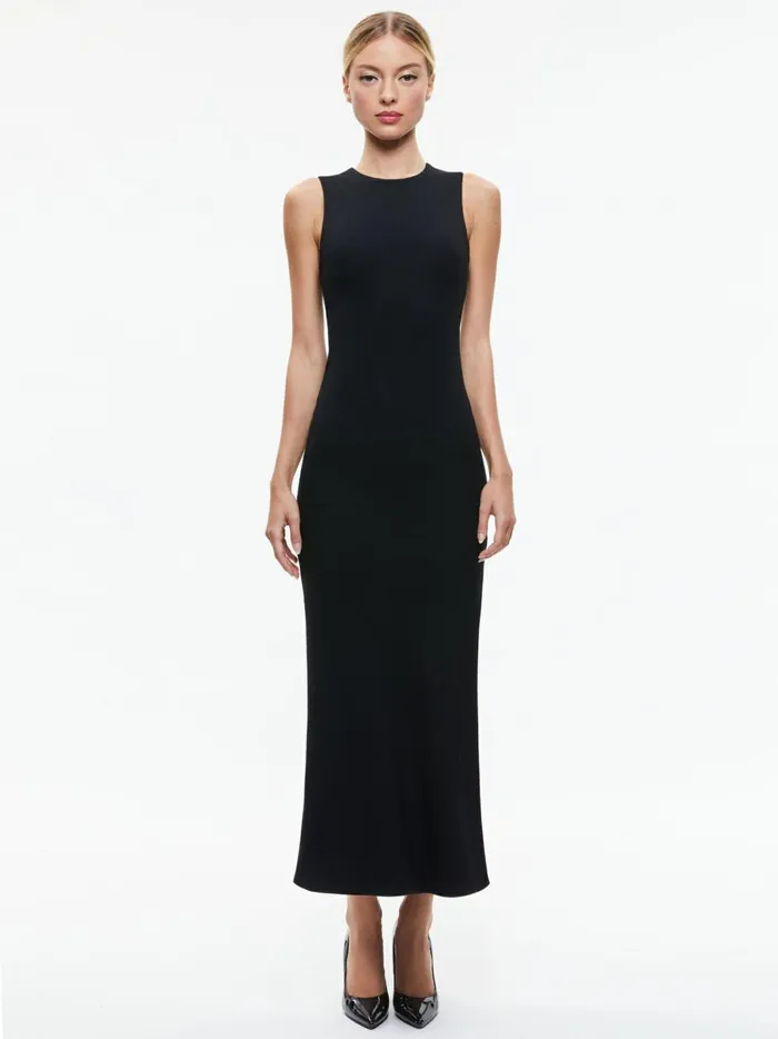 Womens Dresses Alice Olivia Delora Sleeveless Maxi Dress Black
