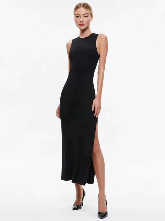 Womens Dresses Alice Olivia Delora Sleeveless Maxi Dress Black