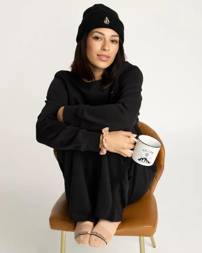 Womens Frickin Classic Gift Set 8211 Black Combo Womens Volcom Hoodies and Sweatshirts