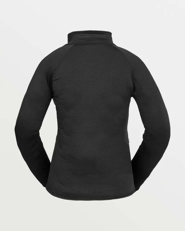 Womens Gridlock Full Zip Fleece 8211 Black Womens Volcom Layering