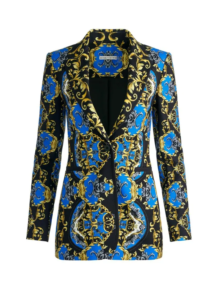 Womens Jackets Coats Alice Olivia Breann Fitted Blazer Regal Romance Sapphire Womens Jackets Coats Alice Olivia Breann Fitted Blazer Regal Romance Sapphire