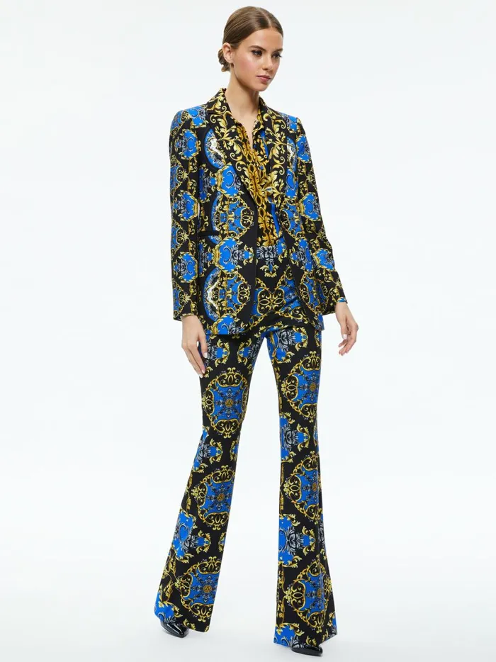 Womens Jackets Coats Alice Olivia Breann Fitted Blazer Regal Romance Sapphire
