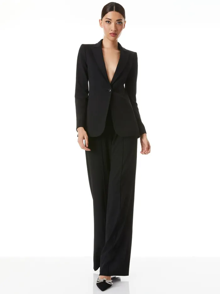 Womens Jackets Coats Alice Olivia Breann Long Fitted Blazer Black
