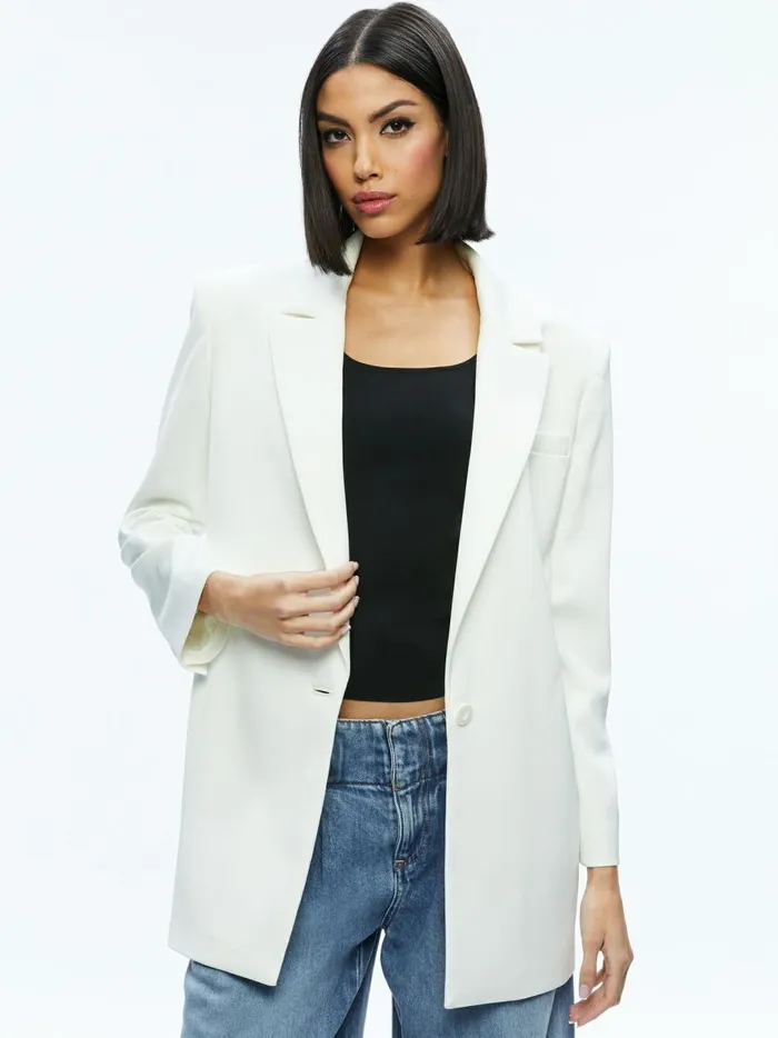 Womens Jackets Coats Alice Olivia Colley Oversized Blazer Off White
