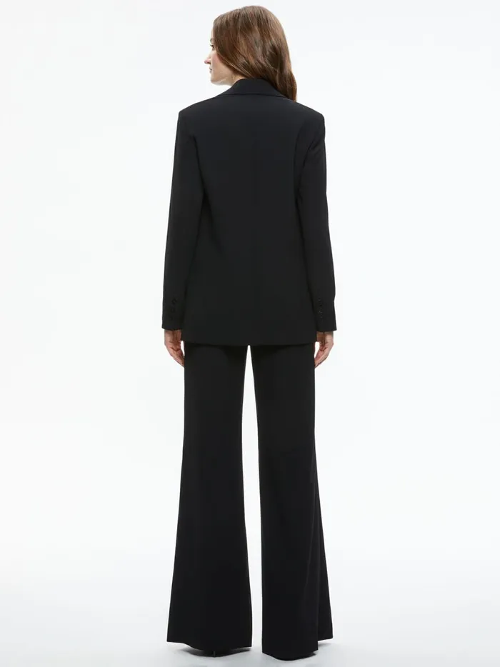 Womens Jackets Coats Alice Olivia Denny Notch Collar Boyfriend Blazer Black