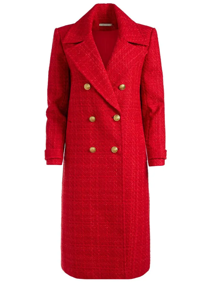 Womens Jackets Coats Alice Olivia Nicholas Double Breasted Coat Bright Ruby